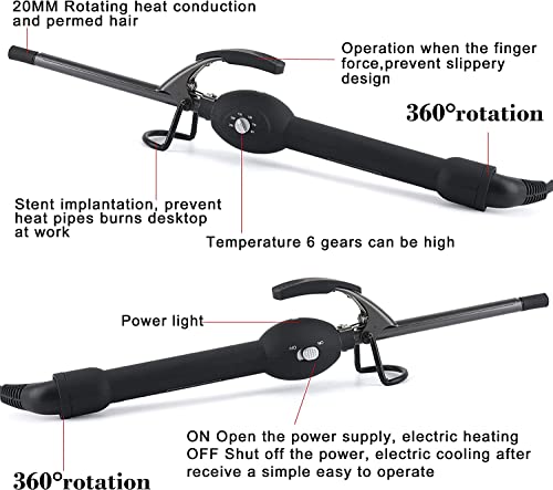Large Ceramic Curling Wand - 1 1/2 inch Barrel with LCD Digital Temperature Control, Travel-Friendly Design with Heat-Resistant Glove - Versatile Beach Waver for Big, Bouncy Curls for Women