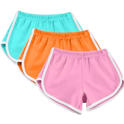 3 Pack Athletic Shorts for Women Multipack Running Shorts Elastic Waist Biker Shorts Plus Size Workout Gym Shorts