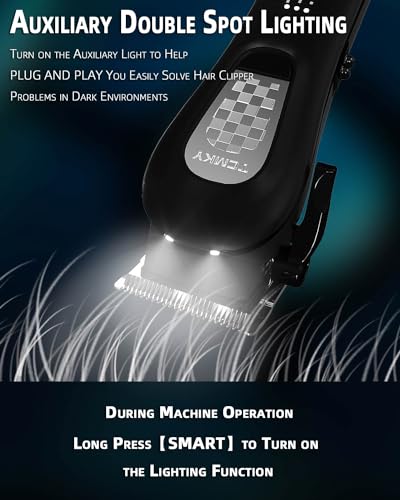 TCMKY Hair Clippers for Men Cordless&Corded Barber Clippers for Hair Cutting & Grooming Professional Hair Trimmer for Men Rechargeable Hair Trimmer Kit for Household(Black)