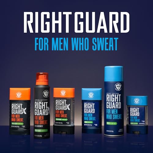 Right Guard Sport Antiperspirant & Deodorant Spray | 4-in-1 Protection Spray Deodorant For Men | Blocks Sweat | 48-Hour Odor Control | Powder Dry Scent, 6 oz. (3 count)
