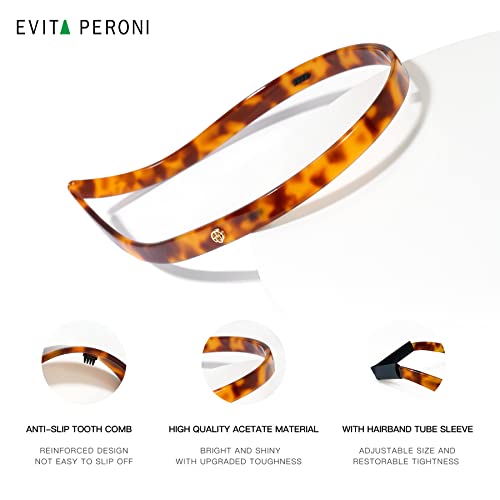 EVITA PERONI Hair Band for Eyewear, No Pressure, No Headache, Comfortable Headbands for Women - Orange (Acetate Resin, 1 Count, Women, Hairband)