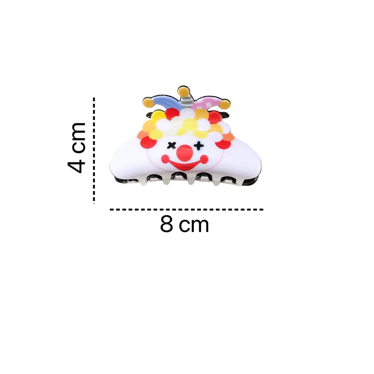 Clown Hair Claw Clip for Women Girls Halloween Clown Costumes Decoration Accessories,Cosplay Party Dress Up Supply (Clown B)