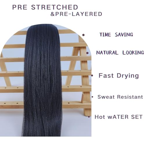 Gray Braiding Hair Pre stretched Prefeathered Braid in Hair Extensions
