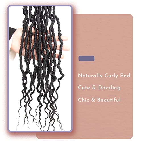 BOHOBABE Faux Locs Crochet Hair 36 Inch, Boho Soft Crochet Locs with Curly Ends, Long Bohemian Goddess Locs Crochet Braids for Black Women (6 Packs, T30)