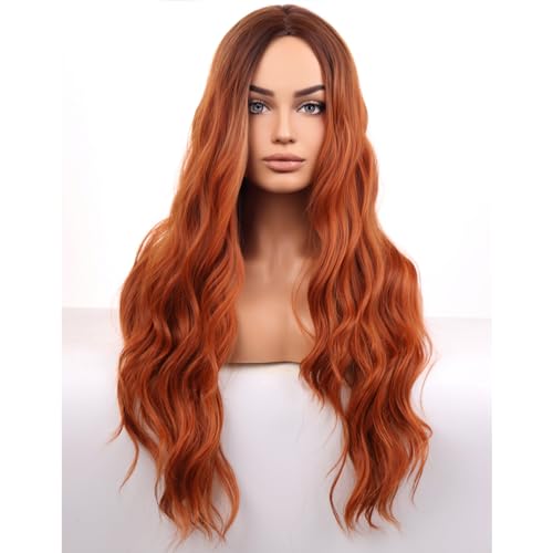 BERON Purple Long Wigs for Women Girls Wavy Colored Hair Wig Light Purple Curly Women and Girls for Daily or Cosplay Use Wigs with Wig Cap