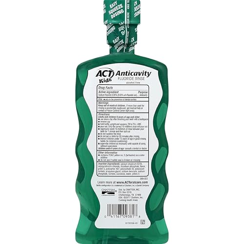 ACT Kids Anticavity Fluoride Rinse, Wild Watermelon, 16.9 Ounce (Pack of 2)