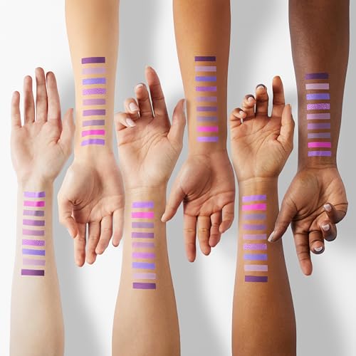 Waterproof 9-Color Shimmer & Matte Eyeshadow Palette – Long-Wearing, Highly Pigmented Glitter Powder with Matt Pink & Shiny Purple Shades.paleta de sombras