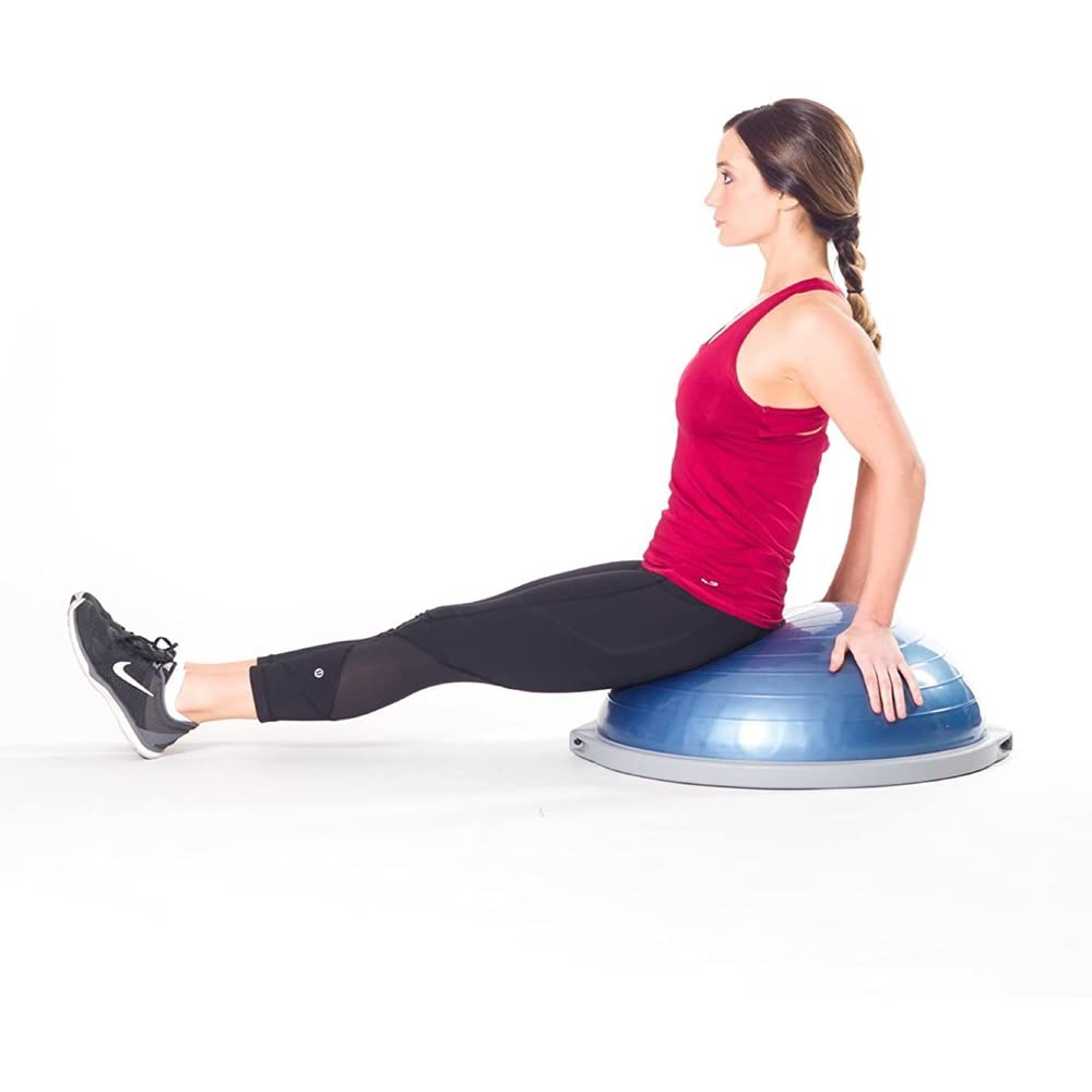 Bosu Pro Multi Functional Home Gym 26 Inch Full Body Balance Strength Trainer Ball Equipment with Guided Workouts and Pump, Pink