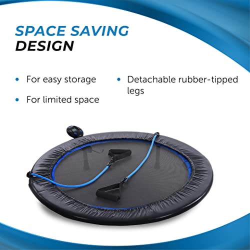 Stamina Intone Plus Trampoline with Resistance Bands - 38 inch Exercise Rebounder, Outdoor and Indoor Trampoline, Exercising Equipment at Home, Recreational Trampolines