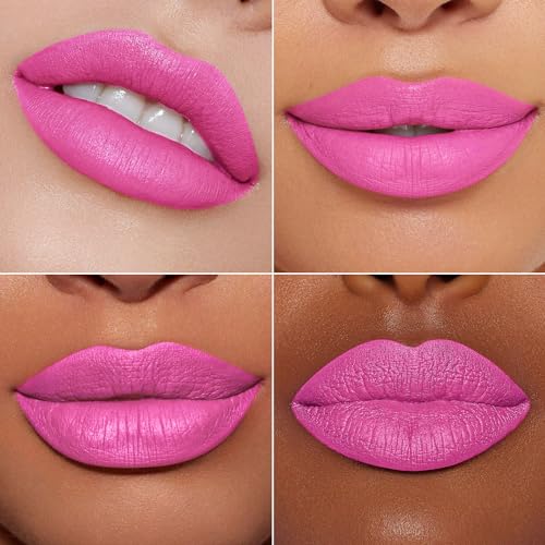 MAKI YIKA Pink Lipstick Set for Women - Long Lasting Hot Pink, Nude Transferproof Cruelty-Free Lip Color