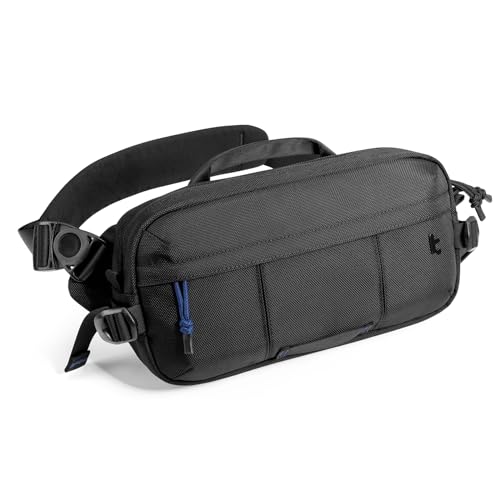 tomtoc 5.5L Sling Bag, Heavy Duty Crossbody Bag for Men, Carry Chest Daypack, Water-resistant Shoulder Travel Bag for Steam Deck, ASUS ROG Ally X, 2024 iPad mini A17 Pro, Urban Techwear, Tactical