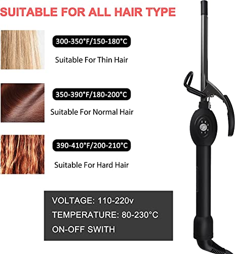 Large Ceramic Curling Wand - 1 1/2 inch Barrel with LCD Digital Temperature Control, Travel-Friendly Design with Heat-Resistant Glove - Versatile Beach Waver for Big, Bouncy Curls for Women