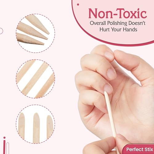 4" Wooden Cuticle Sticks/Natural Wood/Pedicure/Manicure Cleaning and Nail Care- Package of 200ct