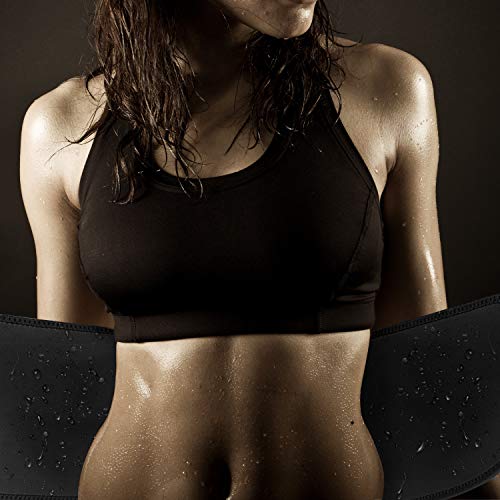 Biange Waist Trainer for Women Men Sweat Belt Waist Trimmer Belly Band Stomach Wraps
