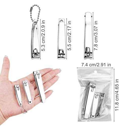 Individually Wrapped Nail Clippers in Bulk Stainless Steel Fingernail Clippers, Sturdy Thick Toenail Clippers Mini Men Women Nail Tip Toenails Cutter Trimmer (3.07, Count, 30)