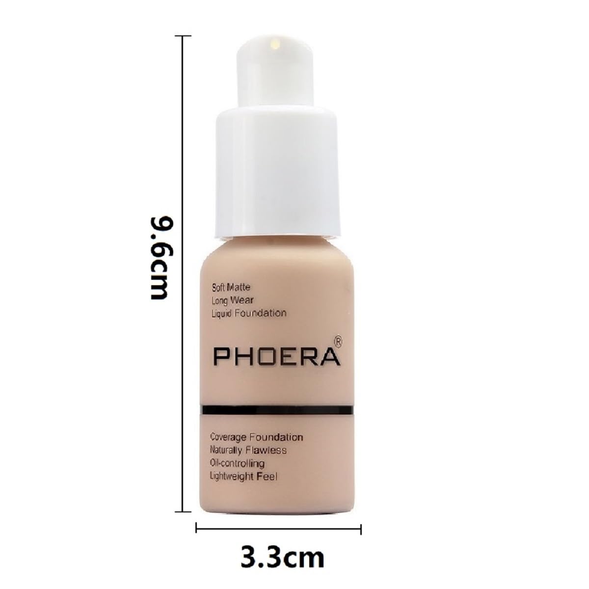 2 Pack PHOERA Foundation, Long-Lasting Waterproof Oil Control Concealer Flawless Soft Matte Liquid Foundation.106 - Warm Sun
