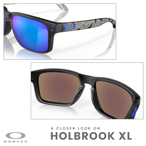 Oakley Holbrook OO9102 9102E5 57M Matte Black/Grey Square Sunglasses For Men + BUNDLE Accessory Leash Kit + BUNDLE with Designer iWear Eyewear Kit