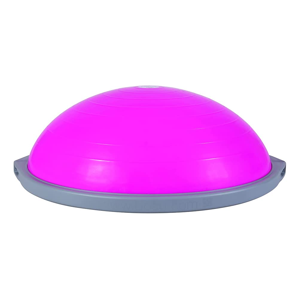 Bosu Pro Multi Functional Home Gym 26 Inch Full Body Balance Strength Trainer Ball Equipment with Guided Workouts and Pump, Pink