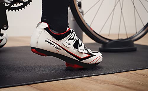 CyclingDeal Bike Trainer Floor Mat - Compatible with Indoor Exercise Stationary Bike Treadmill Elliptical Waterproof Gym Flooring Equipment - Indoor Cycle Stepper - Soft 36" x 78" (91 x 199cm)