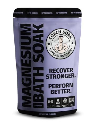 3 Pack Bundle: Coach Soak Recovery Bath Soak, Epsom Salt Bulk, Bath Salts Bulk, 3 Pack Bundle, Total of 9 Pounds (Eucalyptus, Lavender, Citrus)