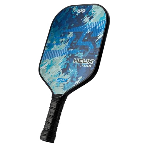 2024 SLK Helix Pro Pickleball Paddle | Carbon Fiber & Fiberglass Hybrid Face | Thermoformed Carbon Fiber Core | Unmatched Control | Camo Glitch