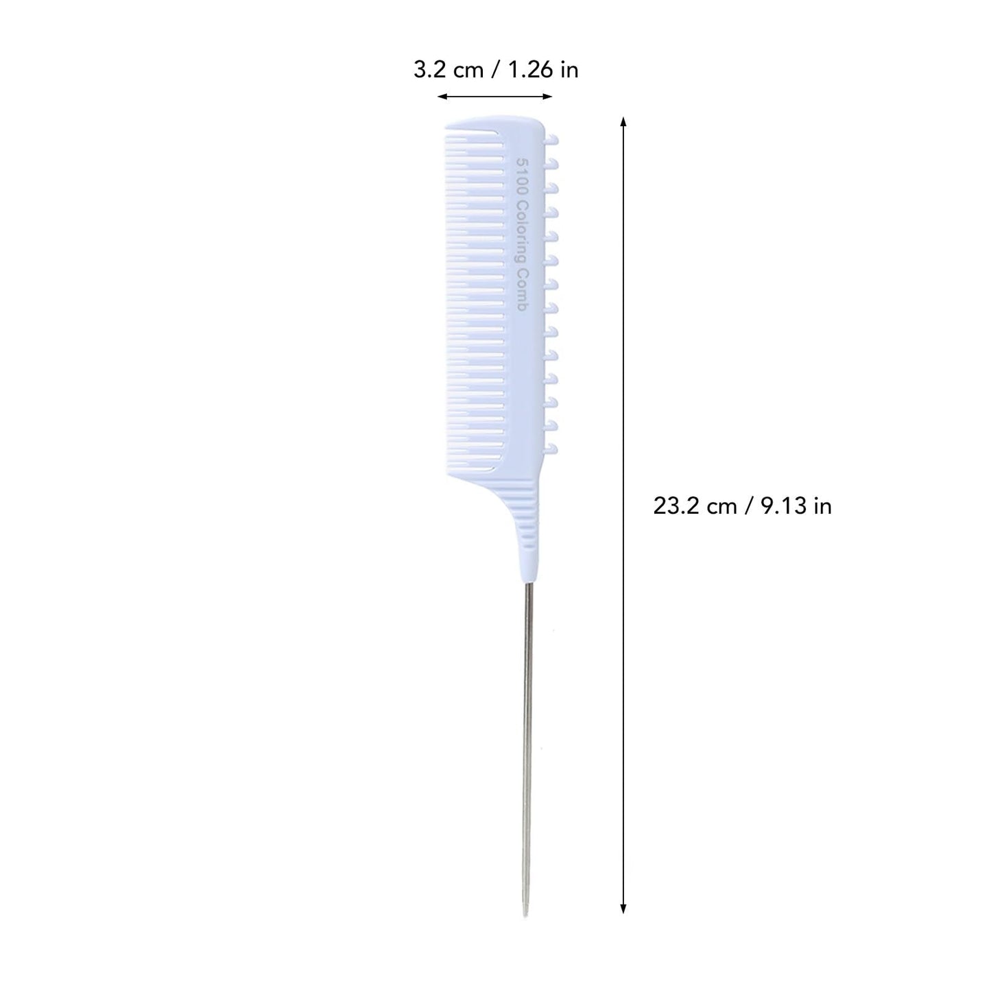BusoTh Teasing Foiling Combs, Lightweight Highlighting Clip Comb for Unisex (Lavender Purple), Parting Comb Rat Tail Combs Hairstylist Must Haves for Highlights Trimming Cutting
