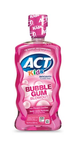 ACT Kids Anticavity Fluoride Rinse Bubble Gum 16.9oz & Toothpaste Wild Watermelon 4.6oz