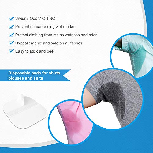 Underarm Sweat Pads for Women and Men, 80 Pack Premium Underarm Sweat Pads Fight Hyperhidrosis, Extra Large Disposable Armpit Sweat Stain Pads,Underarm Shields Comfortable Unflavored, Non Visible