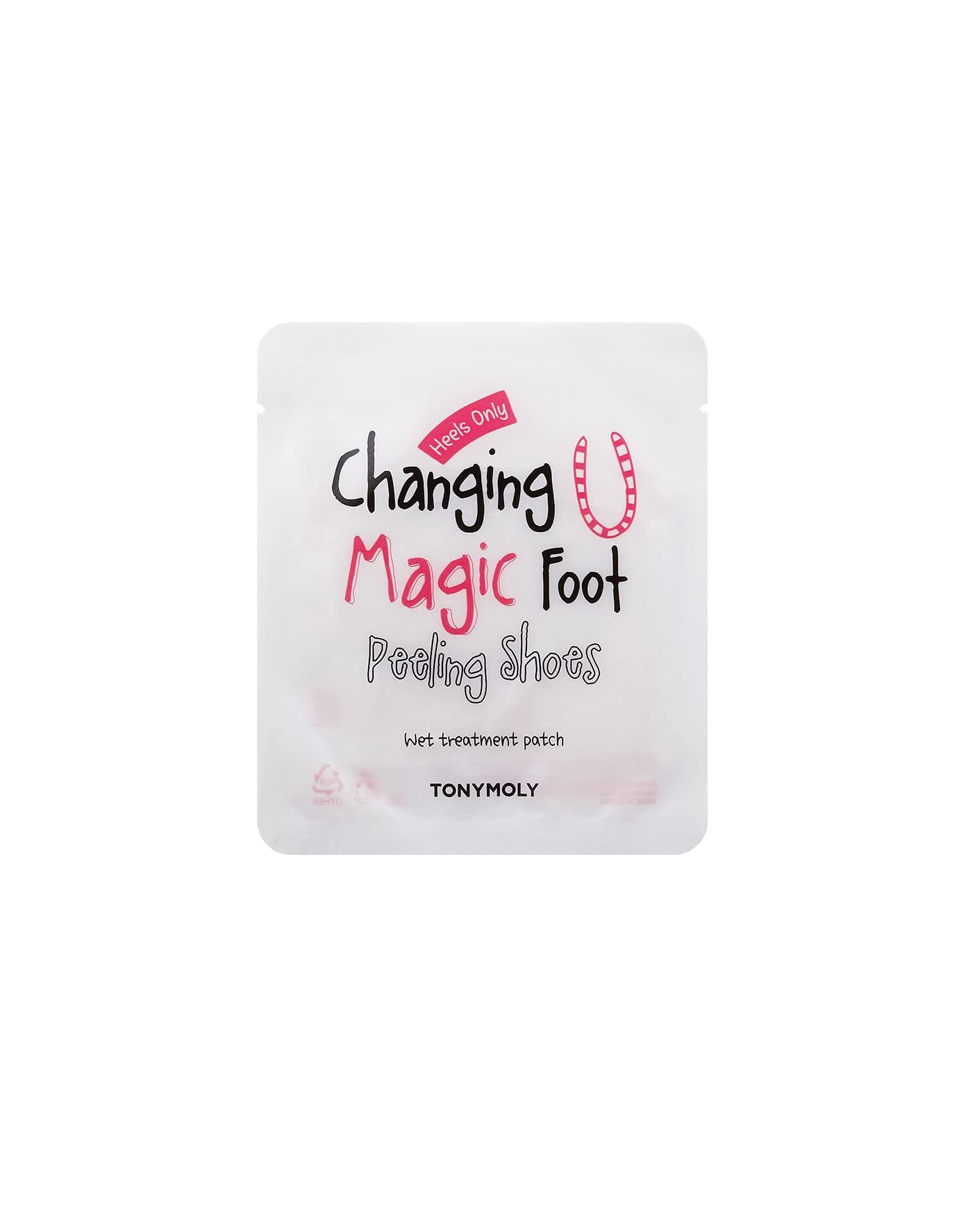 TONYMOLY Changing U Magic Foot Peeling Shoes, Exfoliating Foot Mask for Dry, Cracked Heels & Callus Removal, Baby Soft Feet Spa Treatment at Home, 1 Pair
