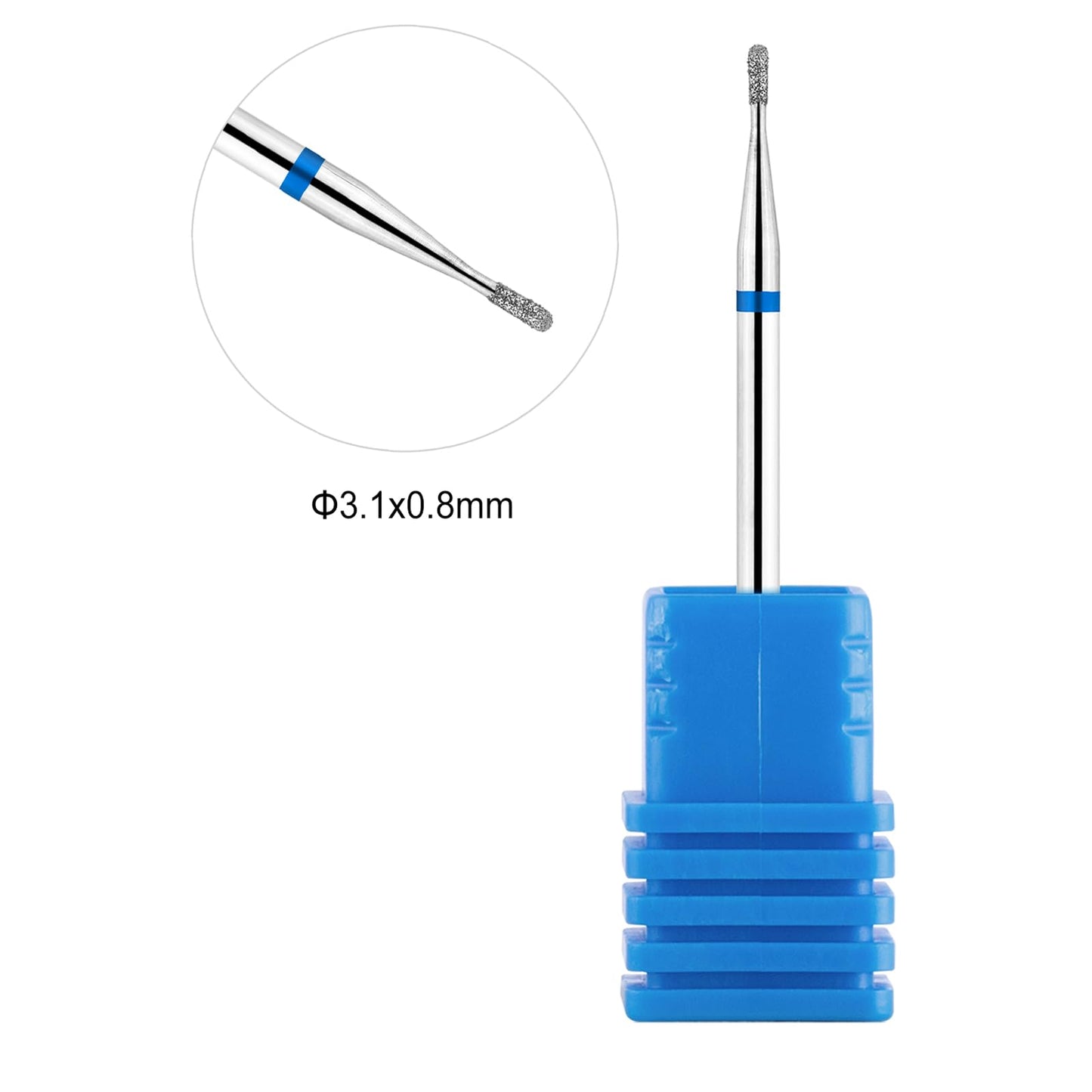 Acycoin2A 2pcs Round Tapered Cuticle Clean Nail Drill Bit (I)