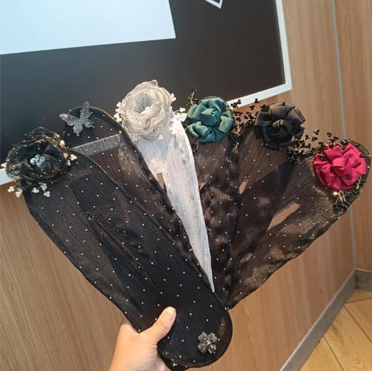 Hair Bun Maker for Long Hair, Ball Clip, Embroidered Flower Roller, Hair Twister, and Lazy Curler for Women (2pcs)