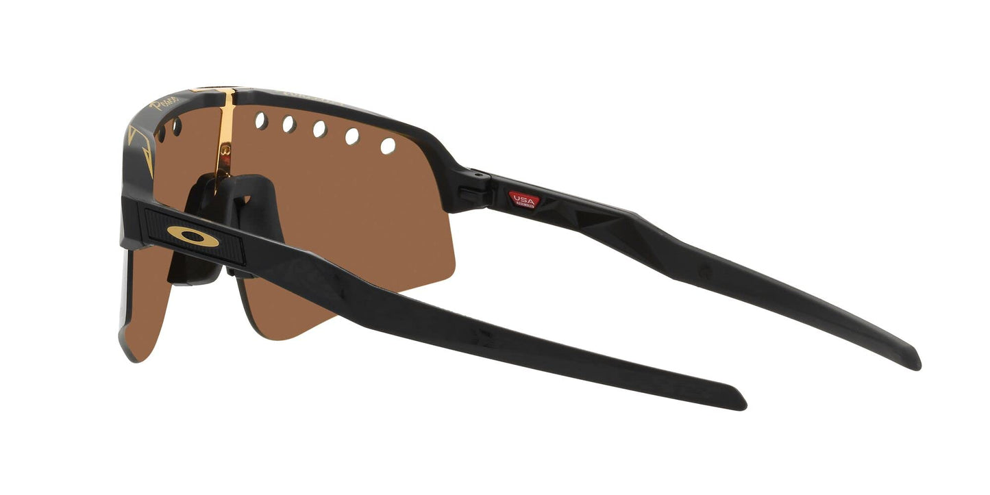 Oakley Men's OO9465 Sutro Lite Sweep Rectangular Sunglasses, TLD Matte Black/Prizm Tungsten, 39 mm