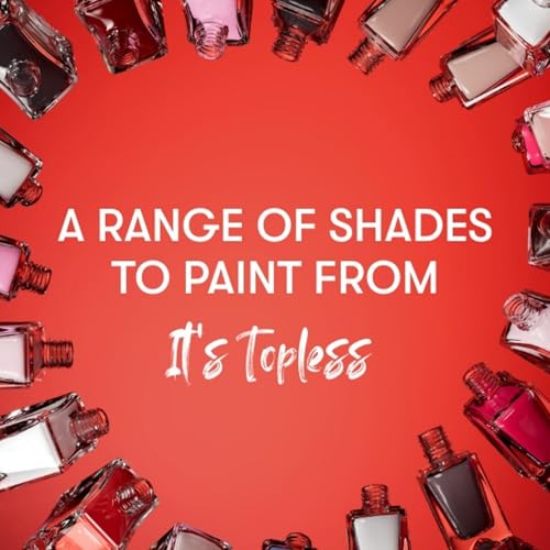 Nails Inc It's Topless Gel Nail Polish, 4-in-1 Base Coat, Treatment, Color & Top Coat, Long Lasting, Strong, Chip Free Nails, Glossy Salon Quality Manicure At Home, Vegan, Cruelty Free, Shade Miley