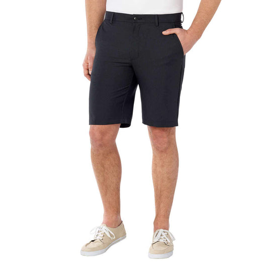 Greg Norman ML75 Luxury Microfiber Ultimate Travel Golf Shorts (Black Grey Heathered, 40)