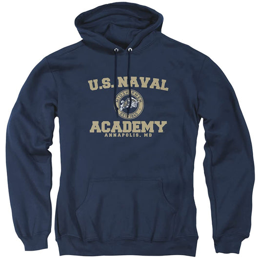 Us Naval Academy Official Circle Logo Unisex Adult Pull-Over Hoodie,Navy, 2X-Large