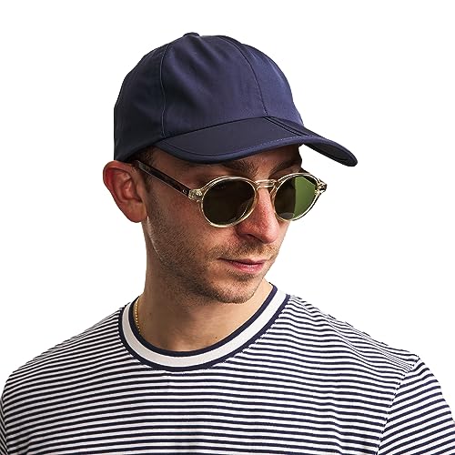 SEALSKINZ Unisex Salle Waterproof Foldable Peak Cap, One Size, Navy, V1