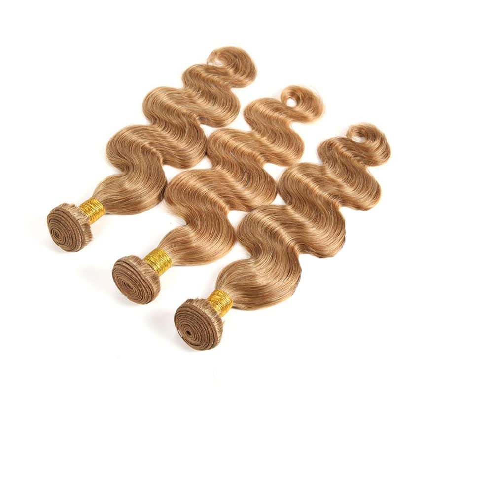 34 34 Inch Color 27 Blonde Bundles 27 Body Wave Bundles Human Hair Unprocessed Brazilian Remy Hair 2 Bundles Honey Blonde Body Wave Bundles Double Weft 27 Bundles Hair Weave