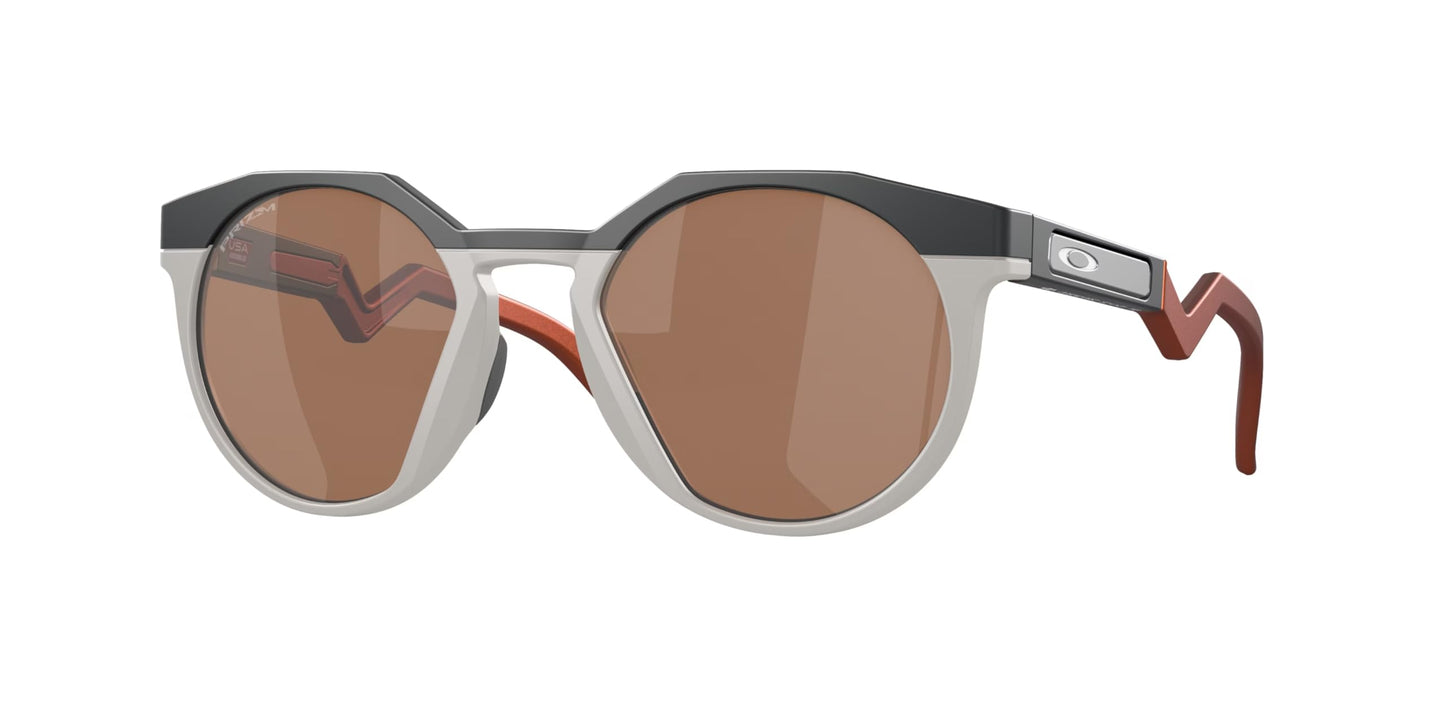 Oakley oo9242 924206 52mm matte carbon/prizm tungsten round sunglasses for men + Bundle with designer iwear complimentary eyewear kit