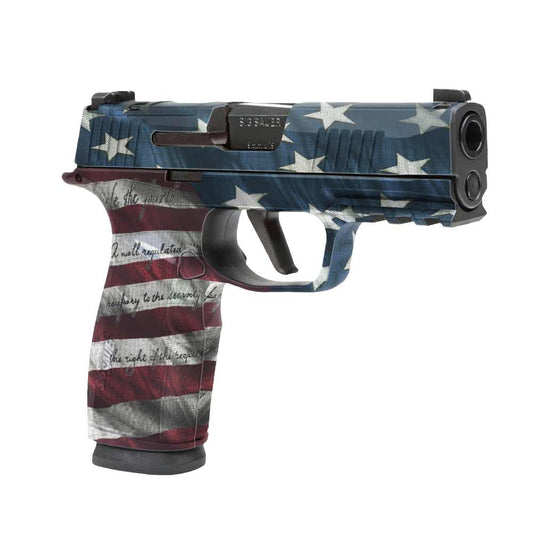 GunSkins Precut Pistol Skin for Sig Sauer P365 Macro - Compatible with Airsoft AEG BB Gun - Vinyl Wrap - Easy to Install - 100% Waterproof - Matte Finish - Made in USA - Proveil Victory