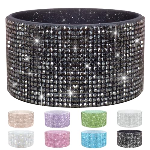 WORBSS Diamond Glitter Silicone Boot for Stanley H2.0 Tumbler 20-30oz Accessories for 2.8-2.9 inch Trapezoidal Cylinder Base Water Bottles Bottom Anti-Slip Protector Sleeve Cover Bumper Decoration
