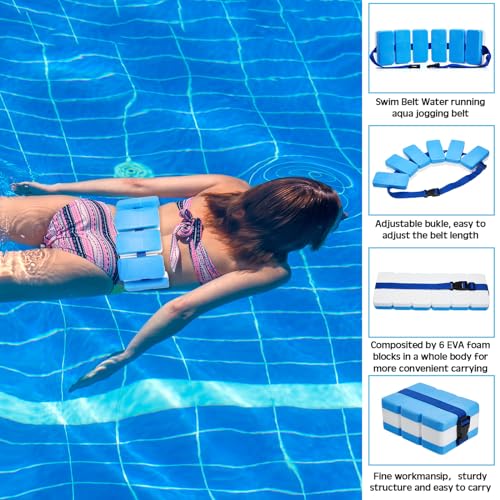 Motionchic 5 Pcs Aquatic Exercise Set Including 2 Ankle Swimming Weights 2 Lightweight Aquatic Exercise Dumbbells and Swim Belt Pool Exercise Equipment for Aquatic Aerobics Exercise (Green)