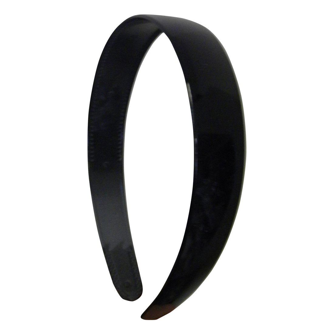 One Dozen 1 Inch Black Plastic Headbands with Teeth for Women and girls (Motique Accessories)