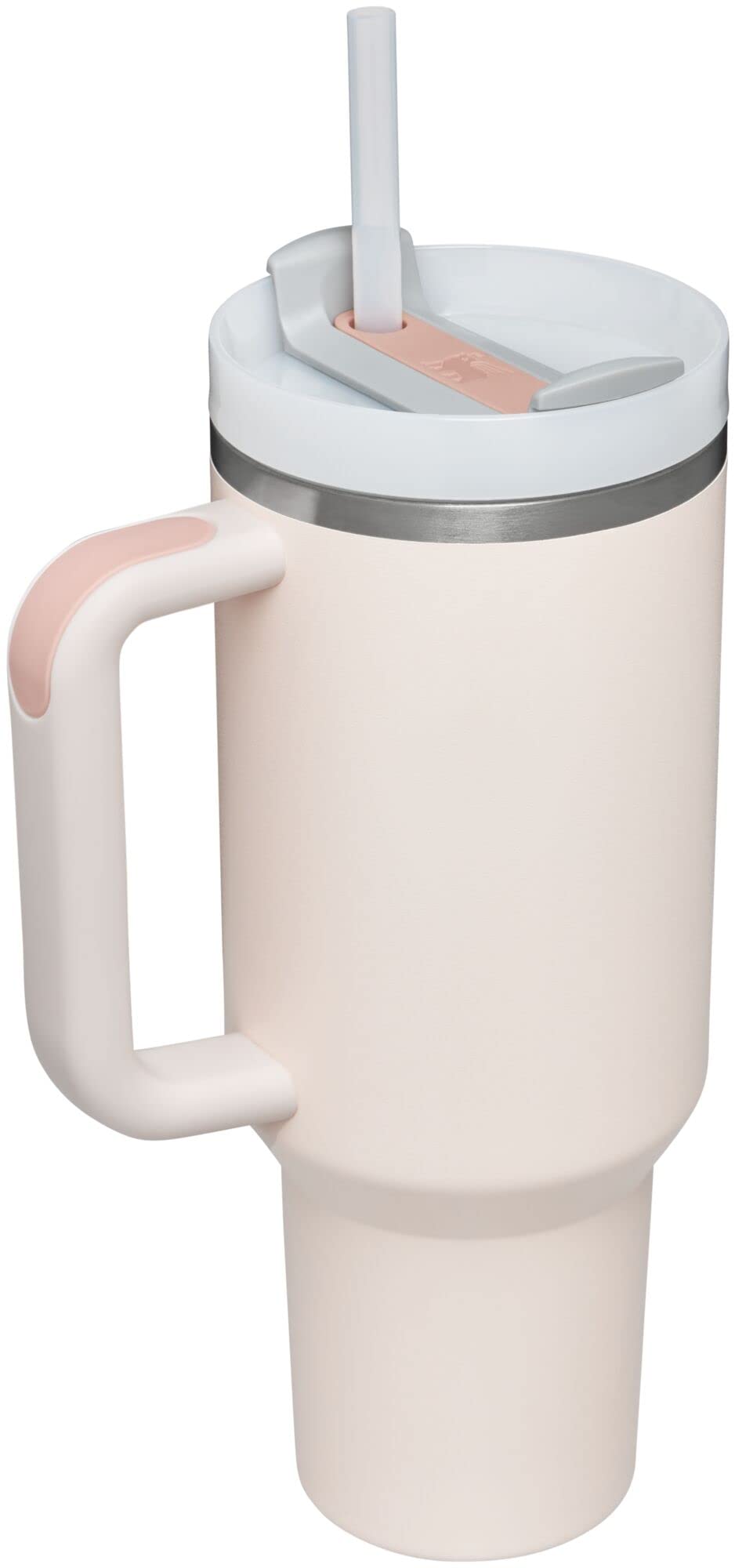 Stanley Quencher H2.0 FlowState Stainless Steel Vacuum Insulated Tumbler with Lid and Straw for Water, Iced Tea or Coffee, Smoothie and More, Rose Quartz, 40 OZ / 1.18 L