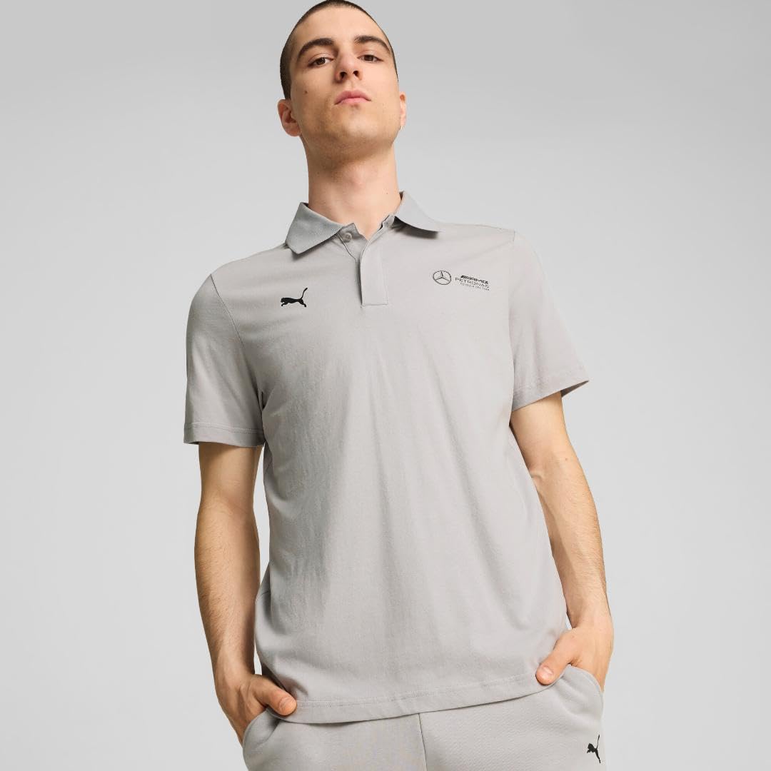 PUMA Men's Mercedes AMG Pertronas Essentials Polo, Team Silver