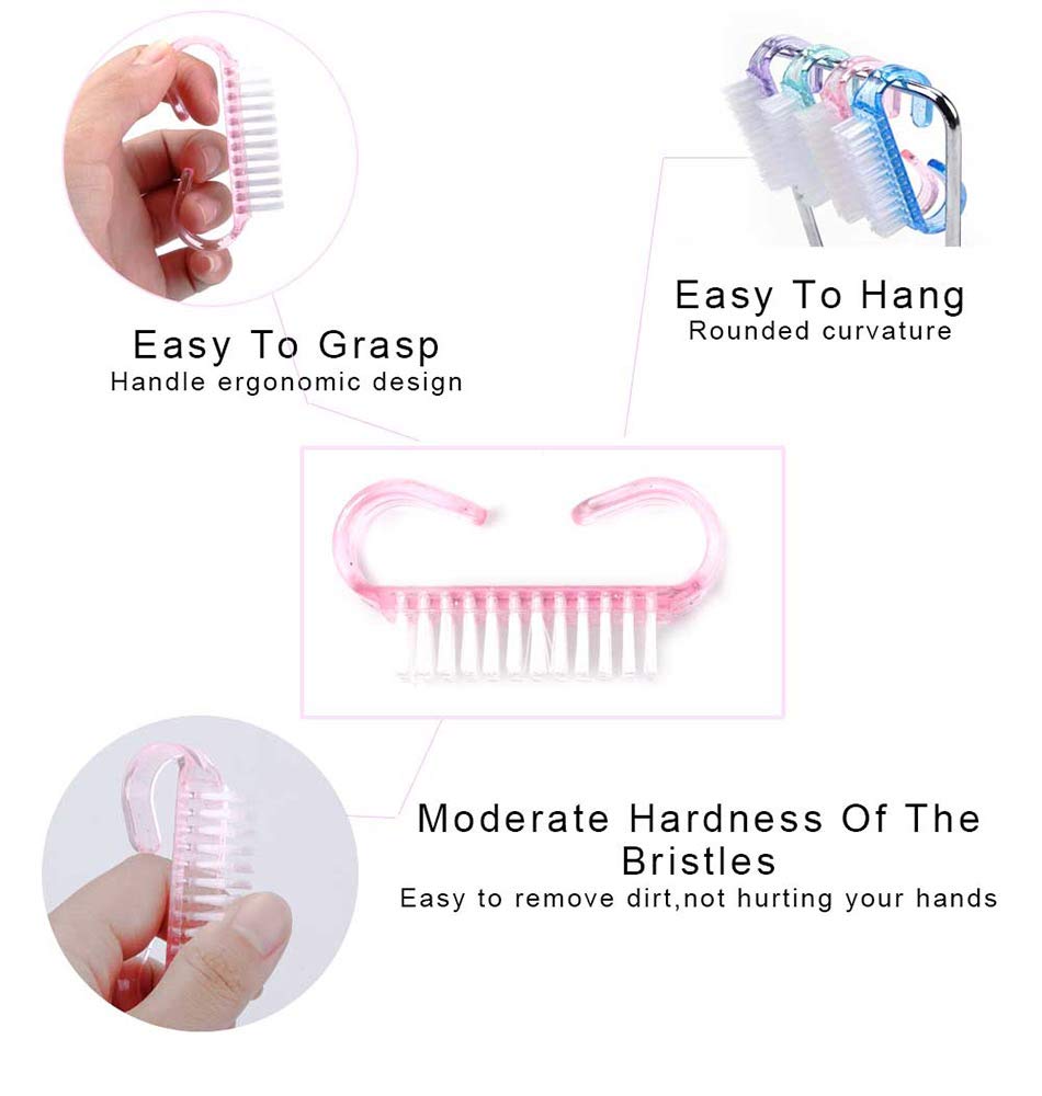 20PCS Handle Grip Nail Brush, Christmas Thanksgiving Gifts for Women Girls