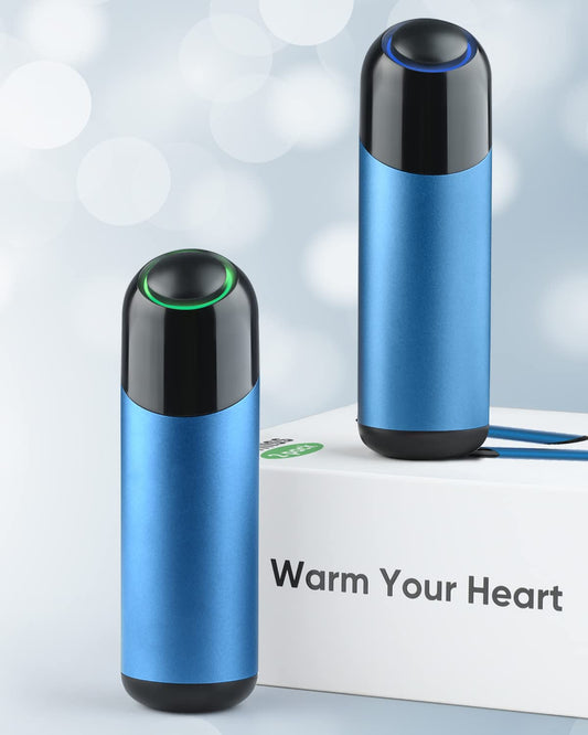 2-Pack Hand Warmers Rechargeable, 8000mAh Electric Portable Pocket Heater, 360° Heating Electric Hand Warmers, Portable USB-C Hand Warmers Power Bank for Outdoors, Camping, Golf, Raynauds, Gifts