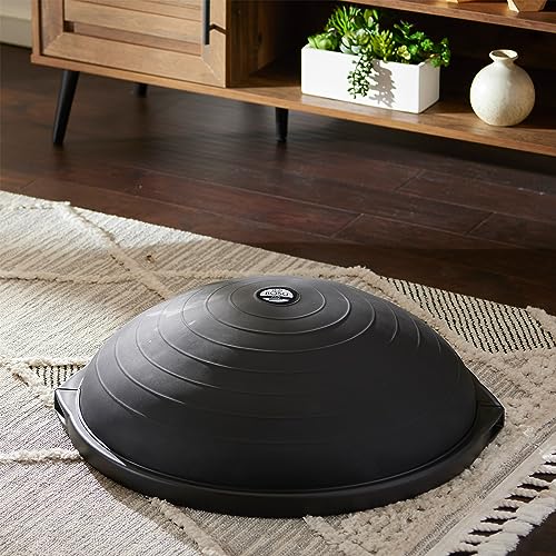 BOSU 26 Inch Pro Balance Trainer Ball Exercise Fitness Gym Equipment for Yoga, Sports, Personal Trainer, Rehabilitation, and Physical Therapy, Black