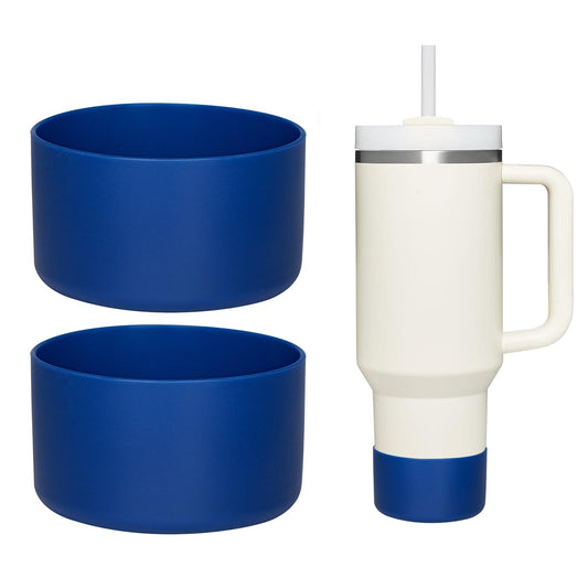 HEYSKAY 2pcs Protective Flask Silicone Boot Base for Stanley Quencher Adventure 40oz & Stanley IceFlow 20oz 30oz Tumbler, and Compatible with 12-24oz Hydro Sport Water Bottles,Yeti and More