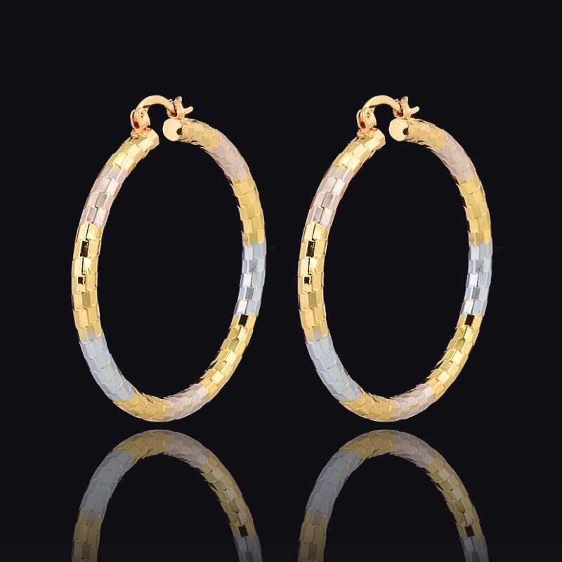 18K Gold Plated Hoop Earrings for women Trendy Twisted Huggie Hoops Earrings Lightweight Large Chunky Earrings 925 Sterling Silver Boho Jewelry for Teen Girls Gift (style 22)