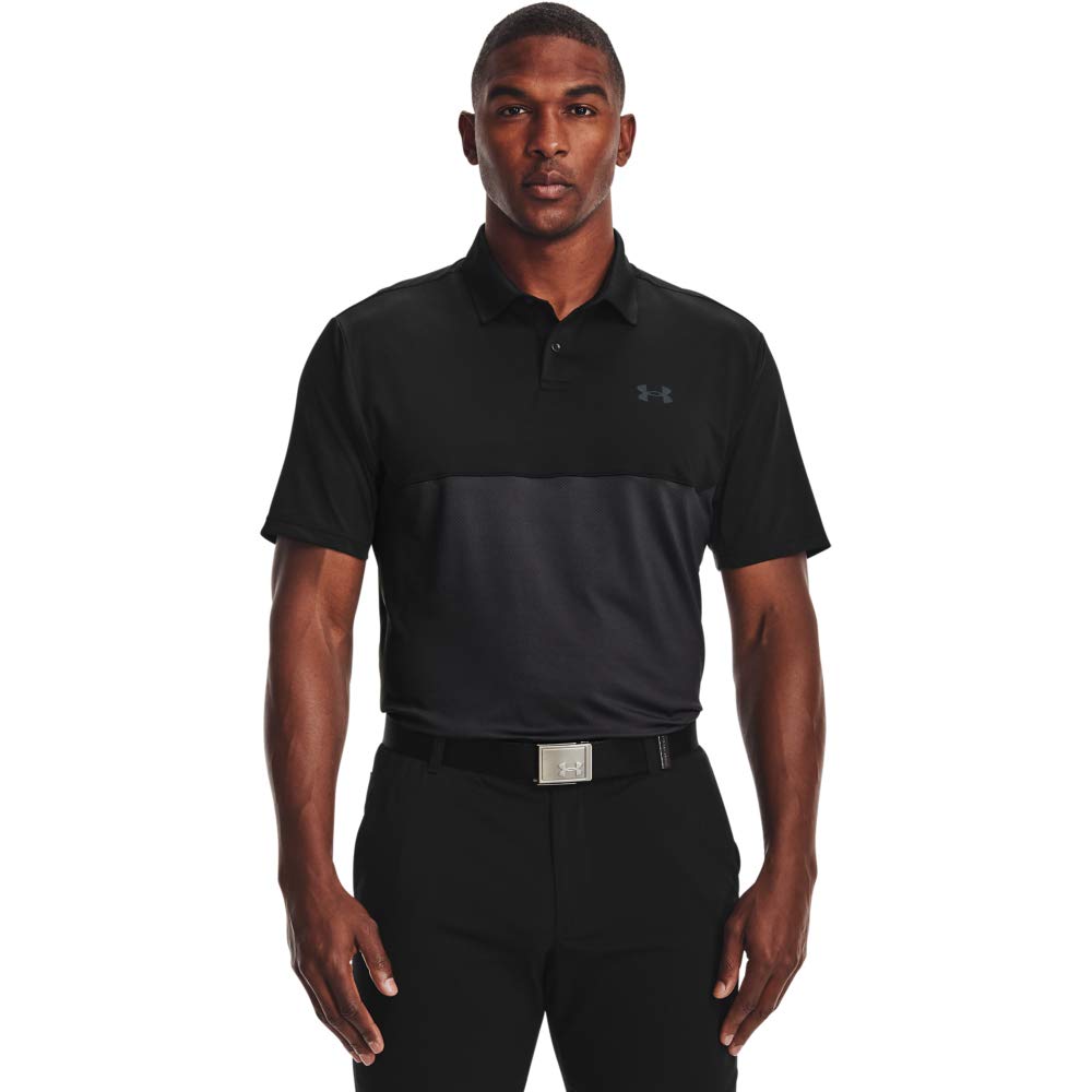 Under Armour Performance Golf Polo 2.0 Colorblock, Black (006)/Jet Gray, Small